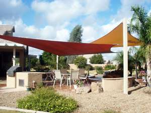 New Deluxe Rectangle Square Sun Sail Shade Canopy 20x16  