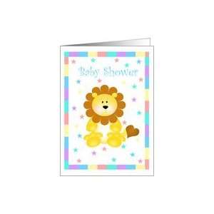  Little Lions Starry Sky Baby Shower Boy Card Health 