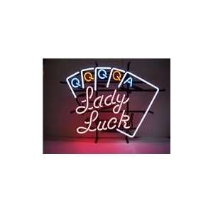 Lady Luck Neon Sign   by Neonetics Patio, Lawn & Garden