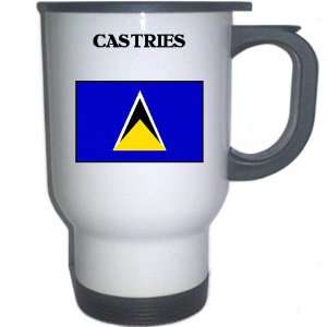  Saint Lucia   CASTRIES White Stainless Steel Mug 