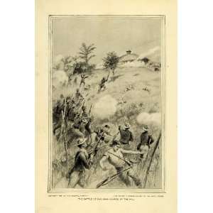  1899 Print Spanish American War Battle of San Juan Hill 