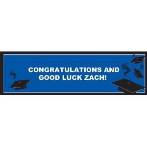   Blue Personalized Banner Standard 18 x 61