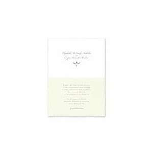  White Washed Green Wedding Marriage Announcements 