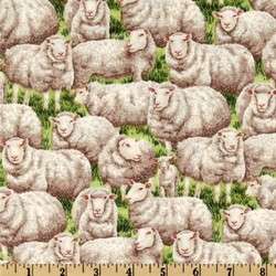 Sheep Lamb Quilt Fabric / All Over / PB Studio  