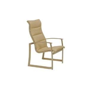  Mainsail Padded Sling Aluminum Arm Stackable Patio Dining Chair 