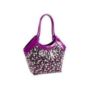  Vera Bradley Fan Club Purse Frill Line Plum Petals 