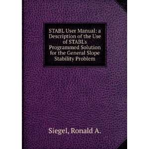  STABL User Manual a Description of the Use of STABLs 