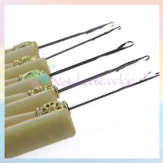 10x Feather Hair Extension Pulling Tool Hook Needle For Microbead 