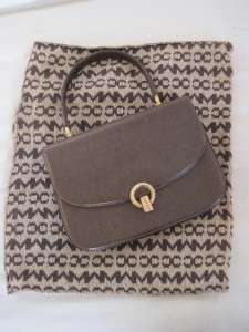   MARK CROSS Brown Leather Handbag/ Purse with knit dust bag  