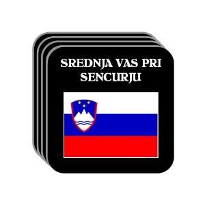 Slovenia   SREDNJA VAS PRI SENCURJU Set of 4 Mini Mousepad Coasters
