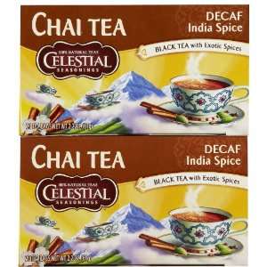 Celestial Seasonings Decaf India Spice Chai Tea Bags, 20 ct, 2 pk