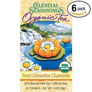 Celestial Seasonings Organic Sweet Clementine Chamomile Tea, Tea Bags 