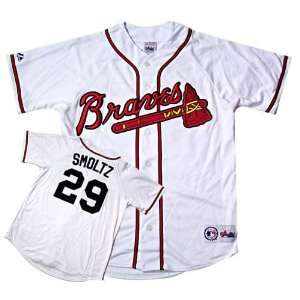 Atlanta Braves #29 John Smoltz White Replica Baseball Jersey  