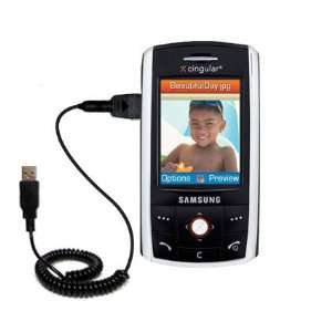  Coiled USB Cable for the Samsung SGH D807 with Power Hot Sync 