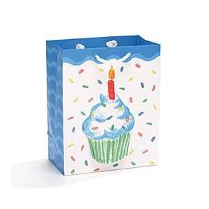 Cupcake Gift Bag Blues and Sprinkles Gift Tote Party 
