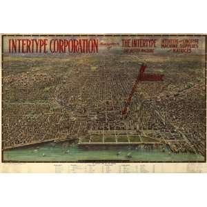   Panoramic Map Chicago, central business section.