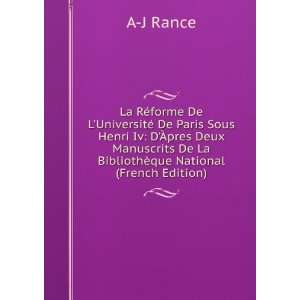   ¨que National (French Edition) A J Rance  Books