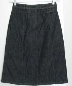 Denim & Co. Stretch Denim Skirt W/Contrast Stitching 6  