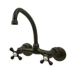  Wall Mount Kitchen Faucet, 4   9 Adjustable Spre