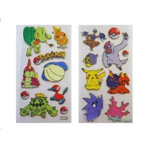  Pokemon Character Assorted Stickers (2 Sheets) Toys 