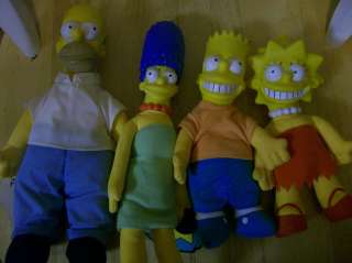 Lot of 4 Bart Simpsons Family TV Cartoon Character Dolls  