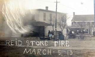 CASTLEWOOD SD 1913 REID STORE FIRE RPPC 5 MAR 1913  