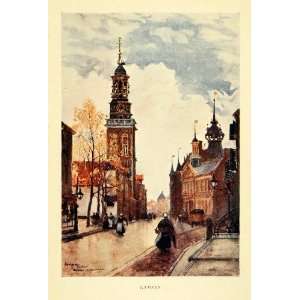  1906 Print Kampen Netherlands Nieuve Toren Spire Tower 