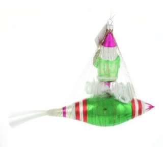   Radko Rare Far Out Santa Space Rocket Ship Christmas Ornament  