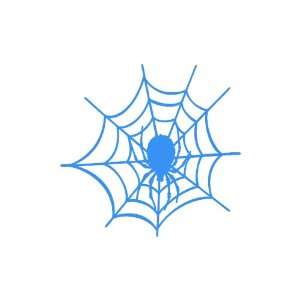  Spider Web Large 10 Tall LIGHT BLUE vinyl window decal 