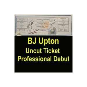  BJ Upton Autographed Professional Debut Ticket Sports 