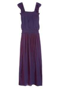 2012 NEW Catherine Malandrino Pleated silk blend chiffon gown  