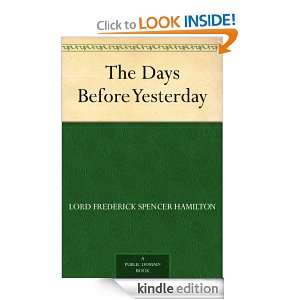   Yesterday Lord Frederick Spencer Hamilton  Kindle Store