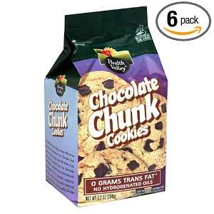 Health Valley Cookies, Chocolate Chunk, 7.2 Ounce Bags (Pack of 6 
