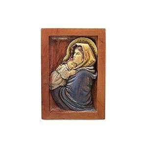  Cedar relief panel, Virgin of Charity