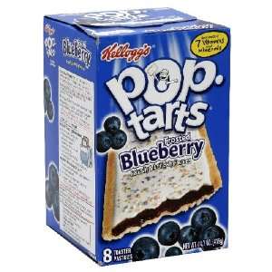 Kelloggs Pop Tarts Blueberry Frosted, 8 Count Box (Pack of 6)  