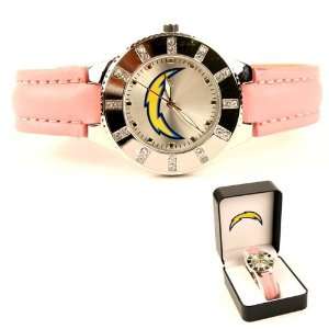  San Diego Chargers Sparkling Pink Band Ladies Watch in 