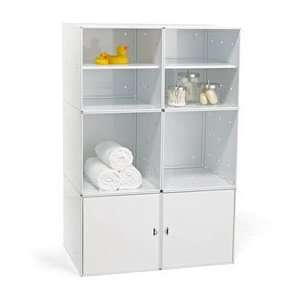   Container Store Steel Cube Bath Storage 