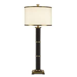 Currey and Company 6316 Chatham   One Light Table Lamp, Black/Brass 