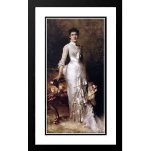  LeBlanc 16x24 Framed and Double Matted Young Beauty In A White Dress