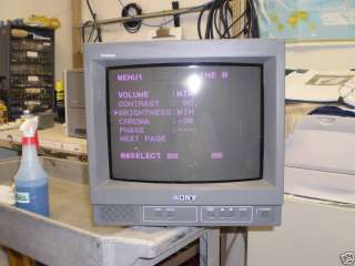 Sony Model PVM 14N1U Trinitron Color Video Monitor 