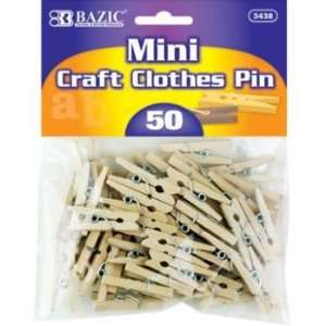  BAZIC Mini Natural Clothespins (50/Pack) Case Pack 144 