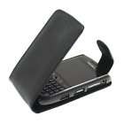 Leather Flip Case for Blackberry 8900 Curve Black UK