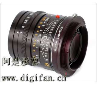 Leica M lens   Sony Alpha NEX 5/ NEX 3 Kipon Adapter  