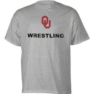  Oklahoma Sooners Grey Wrestling T Shirt
