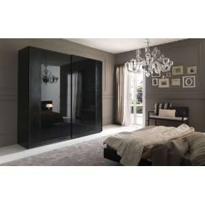  Rossetto   Nightfly 2 Sliding Door Wardrobe in Black 