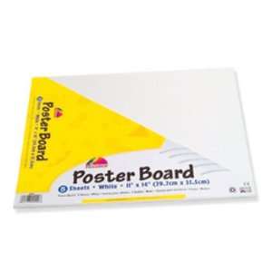   PACON CORPORATION PEACOCK POSTER BOARD PACKS WHITE 