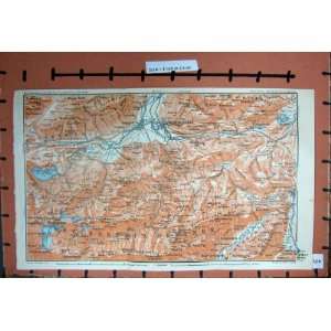  MAP 1910 GERMANY MITTENWALD GARMISCH WAMBERG