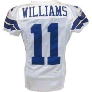 Roy Williams Jersey   Cowboys #11 Game Worn White Football Jersey vs 