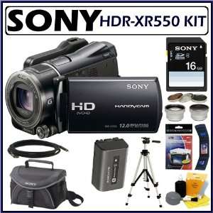  Sony HDR XR550V 240GB HDD Camcorder + 16GB Deluxe 