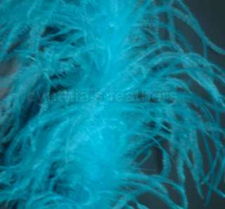 ply, 72 Turquoise Ostrich Feather Boa, A+ Quality  